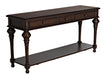 Noir Furniture - Colonial Large Sofa Table in Distressed Brown - GCON102D - GreatFurnitureDeal