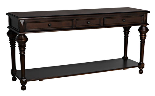 Noir Furniture - Colonial Large Sofa Table in Distressed Brown - GCON102D - GreatFurnitureDeal