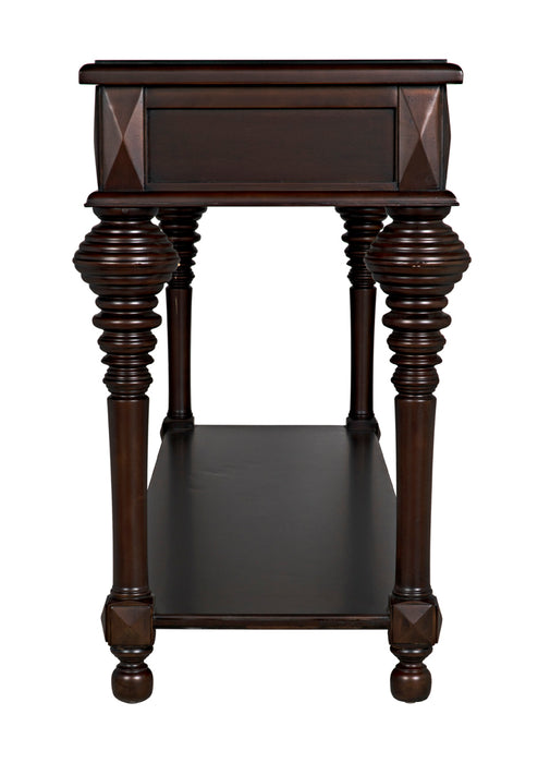 Noir Furniture - Colonial Large Sofa Table in Distressed Brown - GCON102D - GreatFurnitureDeal