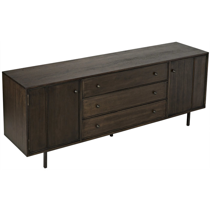 NOIR Furniture - Boston Sideboard, Ebony Walnut - GCON206EB - GreatFurnitureDeal