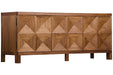 Noir Furniture - Quadrant 3 Door Sideboard in Dark Walnut - GCON231DW-3 - GreatFurnitureDeal