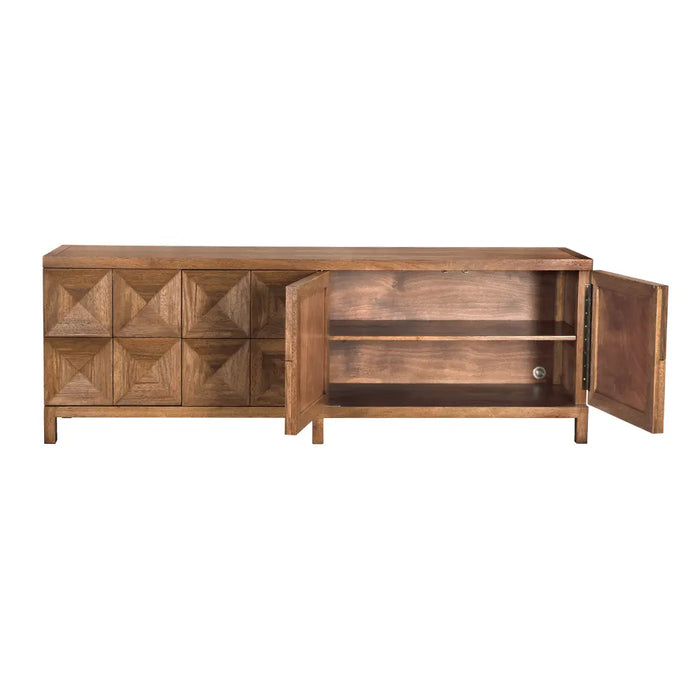 Noir Furniture - Quadrant 4 Door Sideboard in Dark Walnut - GCON231DW-4 - GreatFurnitureDeal