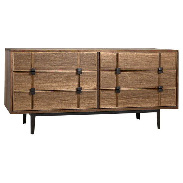 NOIR Furniture - Bourgeois Sideboard w- Metal Base, Dark Walnut - GCON238MT - GreatFurnitureDeal
