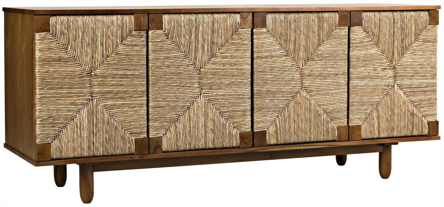 NOIR Furniture - Brook 4 Door Sideboard, Teak - GCON239-2T