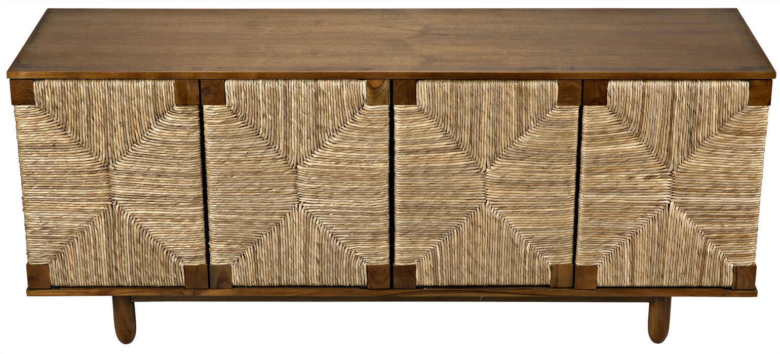 NOIR Furniture - Brook 4 Door Sideboard, Teak - GCON239-2T