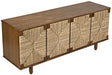 NOIR Furniture - Brook 4 Door Sideboard, Teak - GCON239-2T - GreatFurnitureDeal