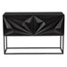 Noir Furniture - Small Zurich Console in Ebony Walnut with Steel - GCON262EB-S - GreatFurnitureDeal