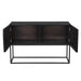 Noir Furniture - Small Zurich Console in Ebony Walnut with Steel - GCON262EB-S - GreatFurnitureDeal