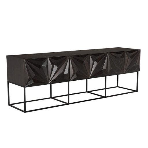 Noir Furniture - Zurich Console in Ebony, XL - GCON262EB-XL - GreatFurnitureDeal
