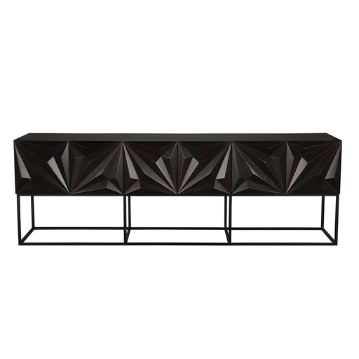 Noir Furniture - Zurich Console in Ebony, XL - GCON262EB-XL - GreatFurnitureDeal