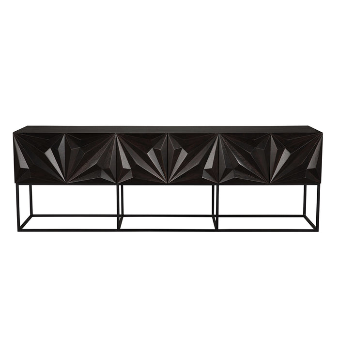 Noir Furniture - Zurich Console in Ebony, XL - GCON262EB-XL - GreatFurnitureDeal