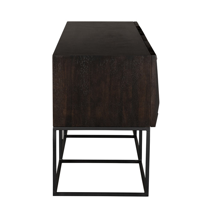 Noir Furniture - Zurich Console in Ebony, XL - GCON262EB-XL - GreatFurnitureDeal
