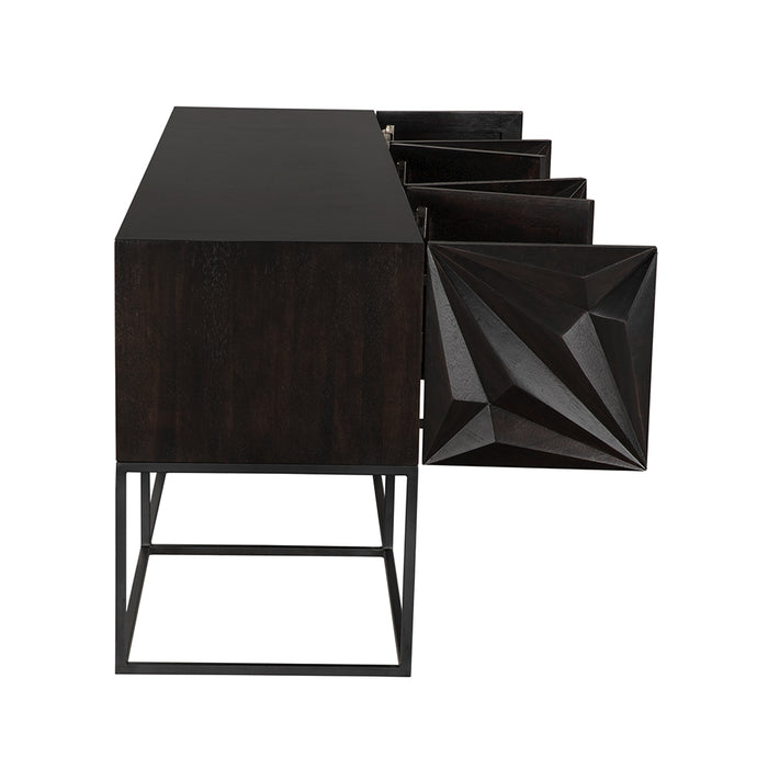 Noir Furniture - Zurich Console in Ebony, XL - GCON262EB-XL - GreatFurnitureDeal