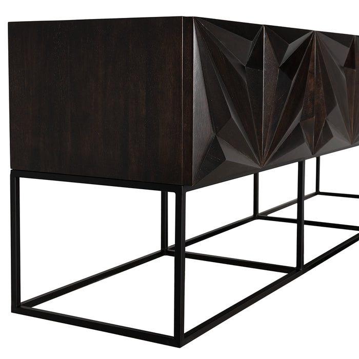 Noir Furniture - Zurich Console in Ebony, XL - GCON262EB-XL - GreatFurnitureDeal