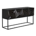 Noir Furniture - Zurich Console Table in Ebony Walnut with Steel - GCON262EB - GreatFurnitureDeal