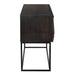 Noir Furniture - Zurich Console Table in Ebony Walnut with Steel - GCON262EB - GreatFurnitureDeal