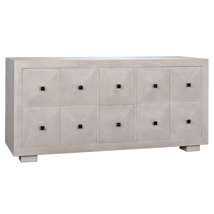 NOIR Furniture - Narcisse Sideboard, White Wash - GCON278WH - GreatFurnitureDeal