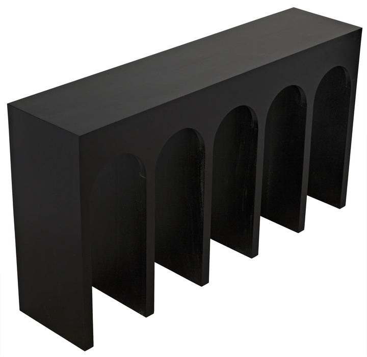 NOIR Furniture - Bridge Console, Hand Rubbed Black - GCON287HB