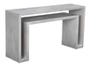Noir Furniture - Caine Console Table in White Wash - GCON325WH - GreatFurnitureDeal