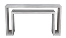 Noir Furniture - Caine Console Table in White Wash - GCON325WH - GreatFurnitureDeal