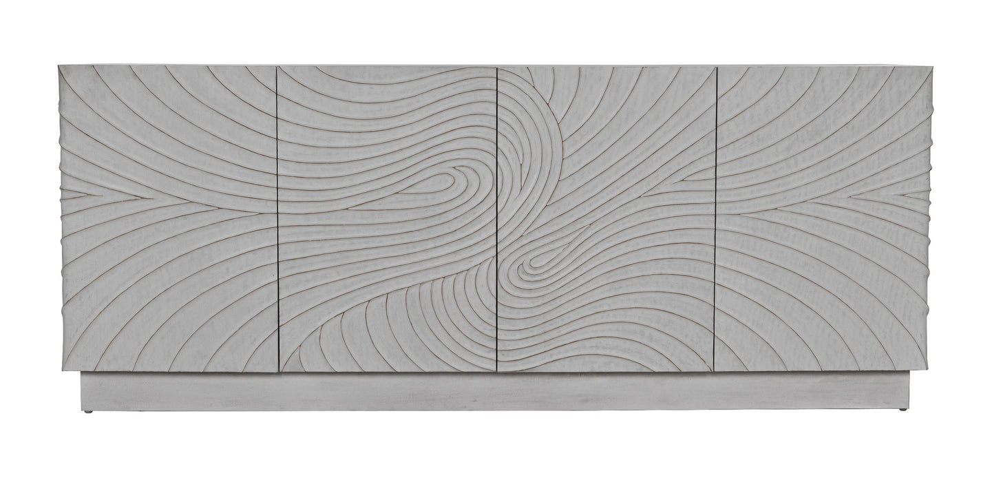 Noir Furniture - Cavalier Sideboard, White Wash - GCON333WH - GreatFurnitureDeal