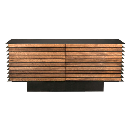 Noir Furniture - Elevation Sideboard, Dark Walnut with Steel - GCON347DW - GreatFurnitureDeal