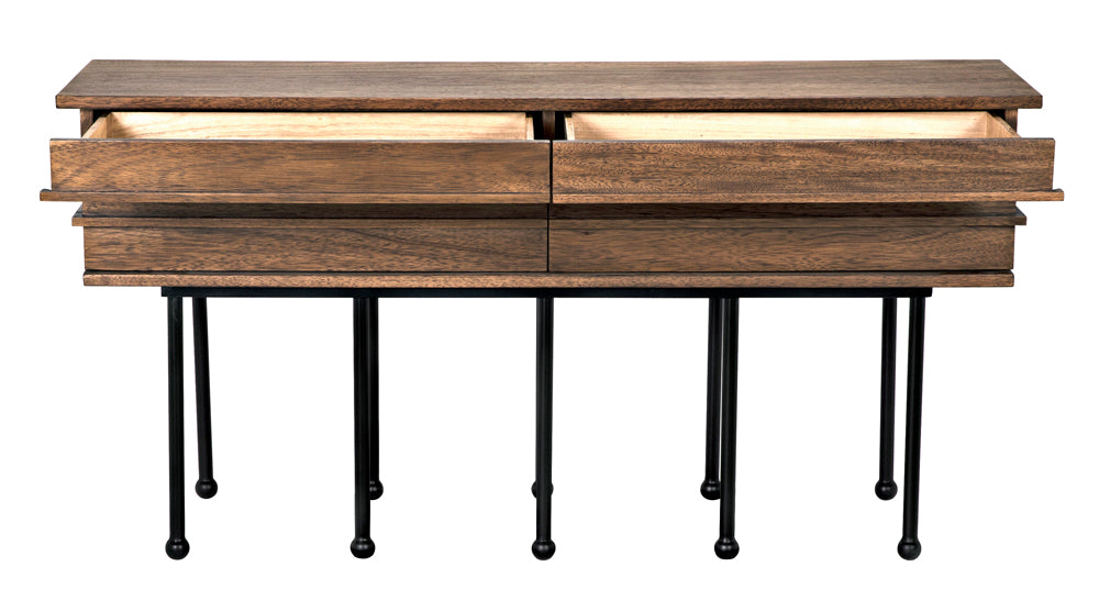 Noir Furniture - Oliver Console in Dark Walnut - GCON355DW - GreatFurnitureDeal