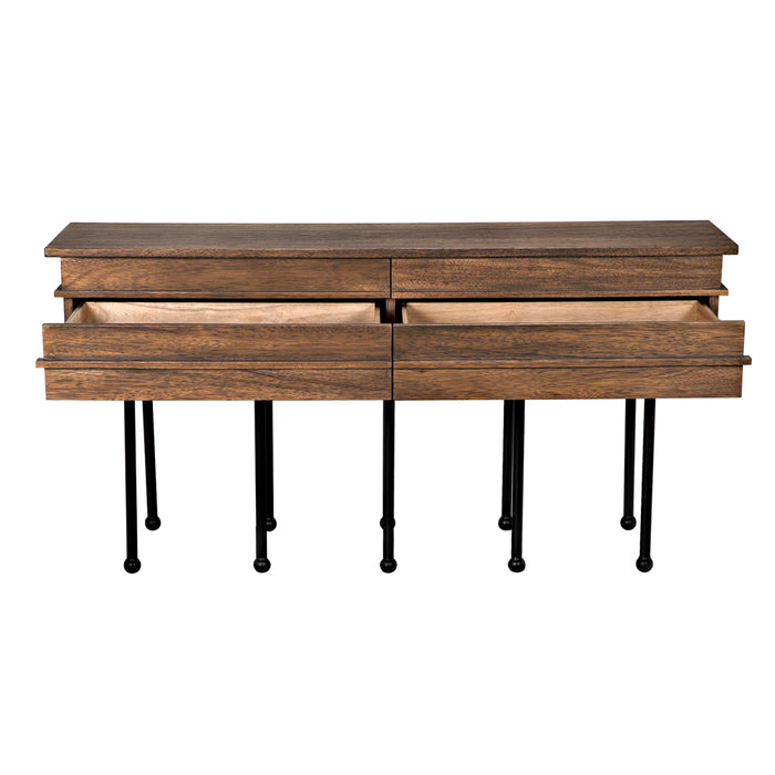 Noir Furniture - Oliver Console in Dark Walnut - GCON355DW - GreatFurnitureDeal