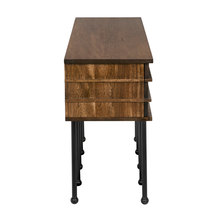 Noir Furniture - Oliver Console in Dark Walnut - GCON355DW - GreatFurnitureDeal
