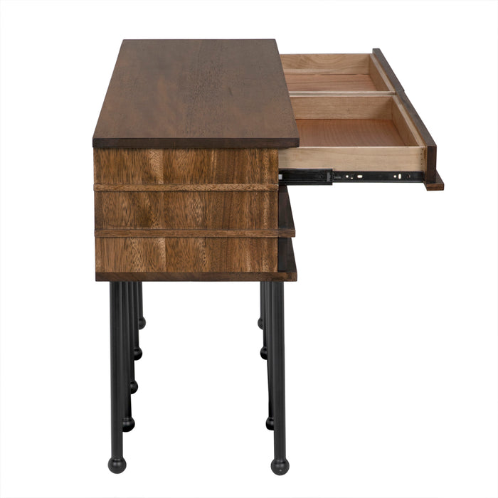 Noir Furniture - Oliver Console in Dark Walnut - GCON355DW - GreatFurnitureDeal