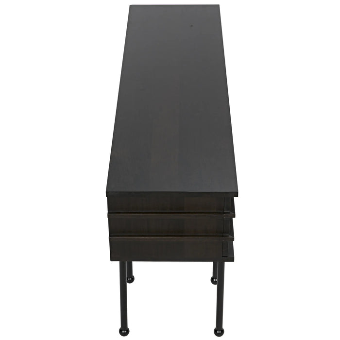 NOIR Furniture - Olivier Console, Ebony Walnut - GCON355EB