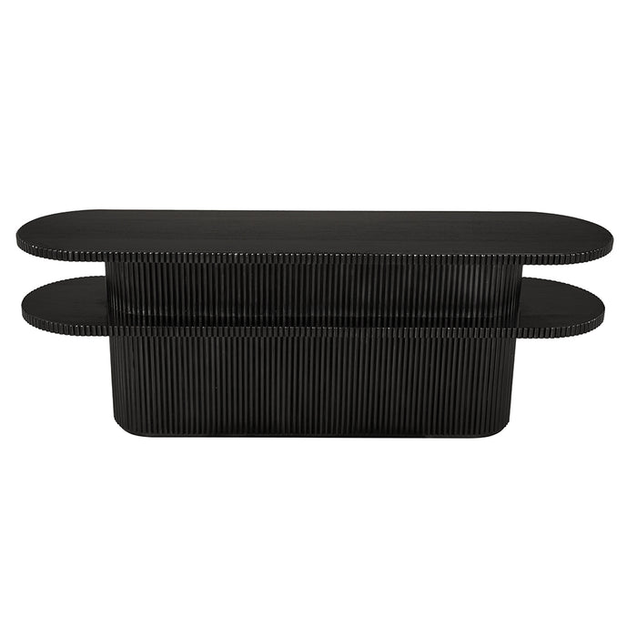 Noir Furniture - Parker Console Table Hand Rubbed Black - GCON360HB - GreatFurnitureDeal