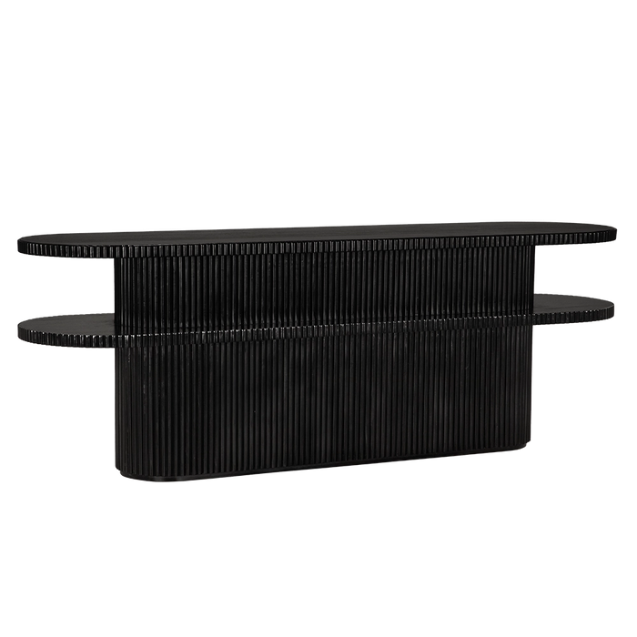 Noir Furniture - Parker Console Table Hand Rubbed Black - GCON360HB - GreatFurnitureDeal