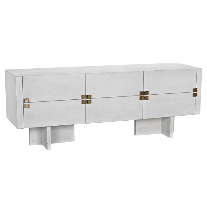 NOIR Furniture - Amidala Sideboard, White Wash - GCON365WH - GreatFurnitureDeal