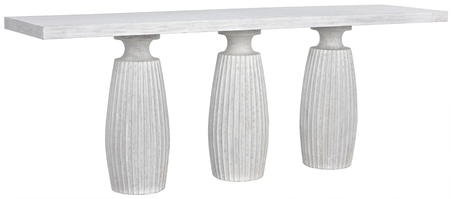 NOIR Furniture - Evelyn Console, White Wash - GCON373WH - GreatFurnitureDeal