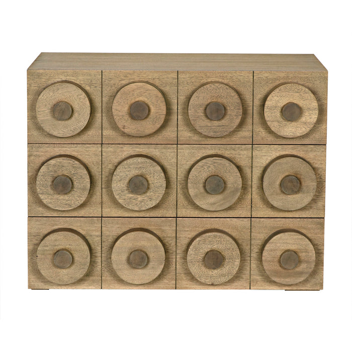 Noir Furniture - Lego Sideboard with 3 Drawer in Washed Walnut - GCON380WAW - GreatFurnitureDeal