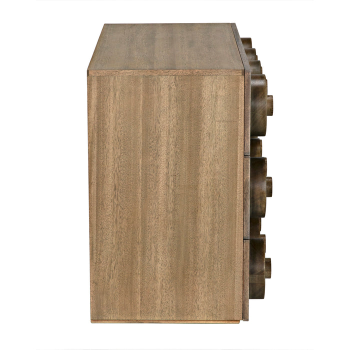 Noir Furniture - Lego Sideboard with 3 Drawer in Washed Walnut - GCON380WAW - GreatFurnitureDeal