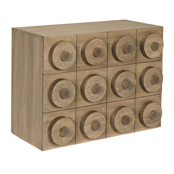 Noir Furniture - Lego Sideboard with 3 Drawer in Washed Walnut - GCON380WAW - GreatFurnitureDeal