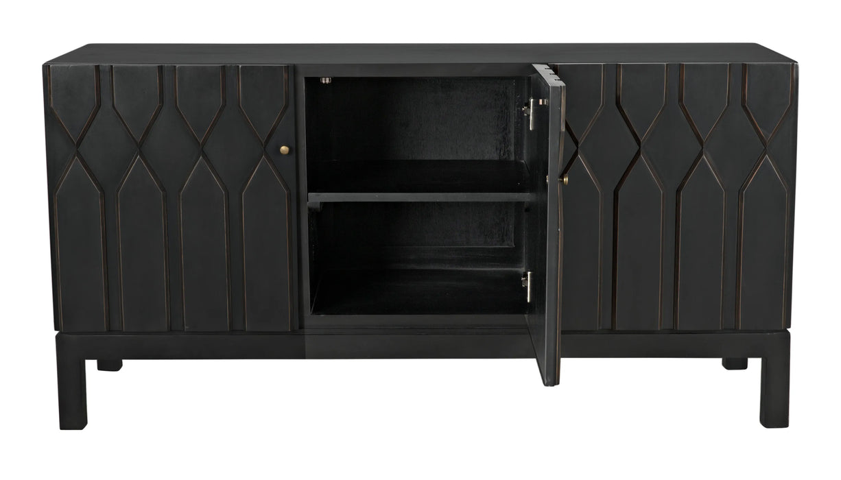Noir Furniture - Anubis Sideboard, Pale Rubbed - GCON382PR