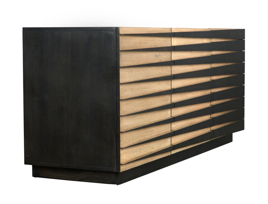 Noir Furniture - Tyson Sideboard in Ebony Walnut - GCON389EB - GreatFurnitureDeal