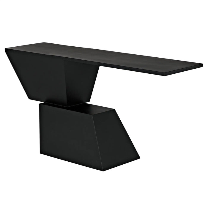 Noir Furniture - Pieta Console, Black Steel - GCON392MTB