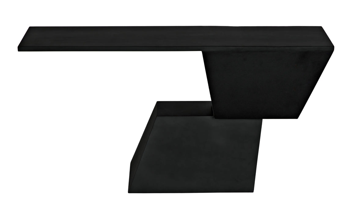 Noir Furniture - Pieta Console, Black Steel - GCON392MTB - GreatFurnitureDeal