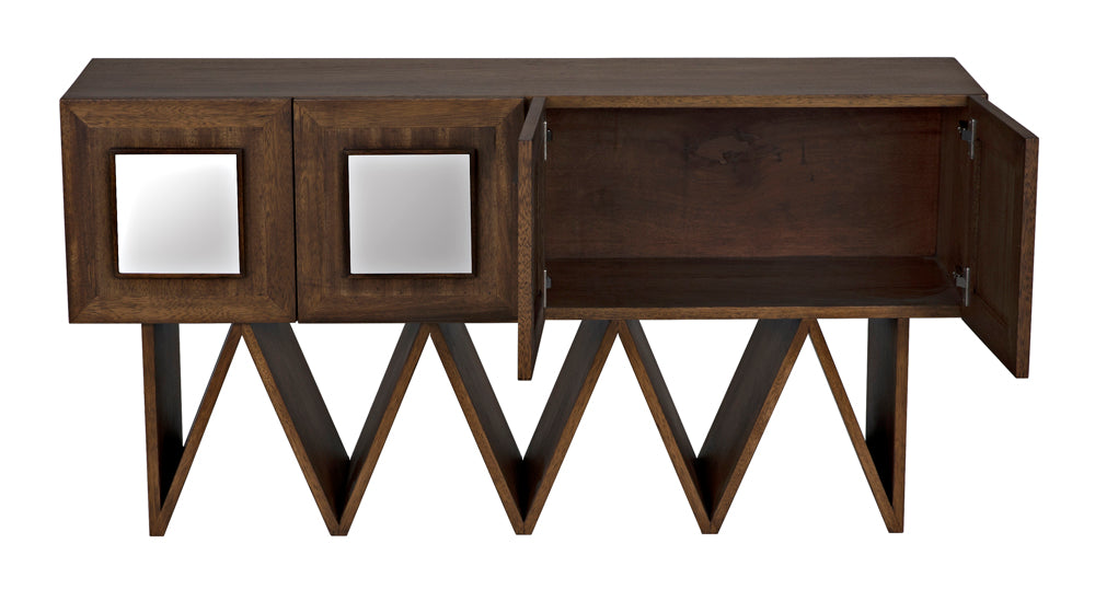 Noir Furniture - Jean-Michel Sideboard in Dark Walnut - GCON394DW - GreatFurnitureDeal