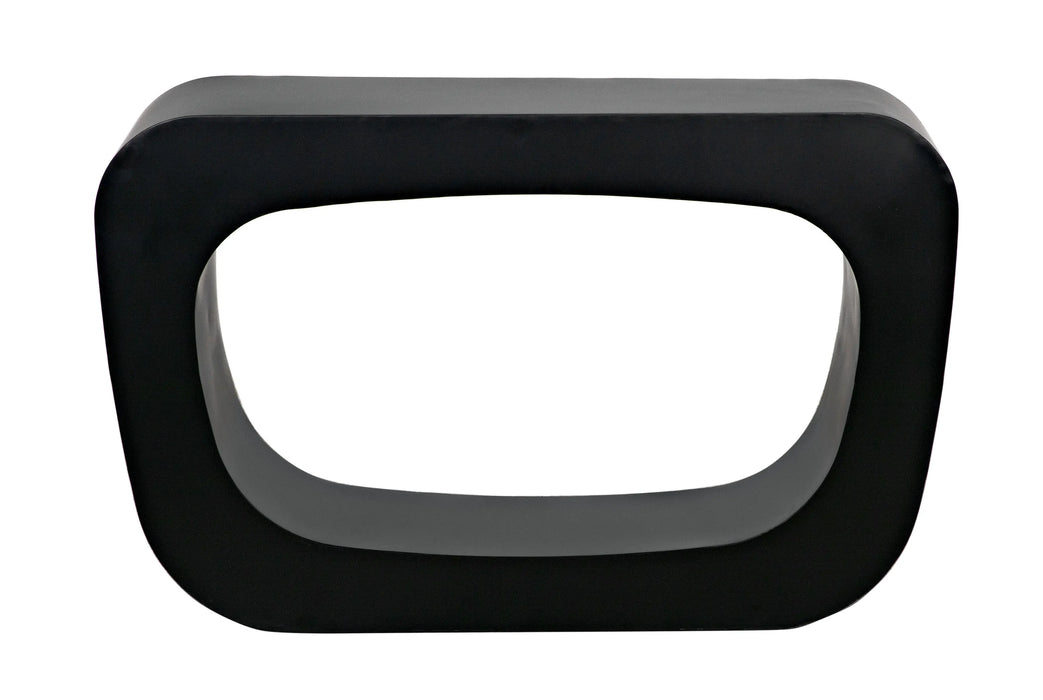 Noir Furniture - Ponte Console, Black Steel - GCON395MTB
