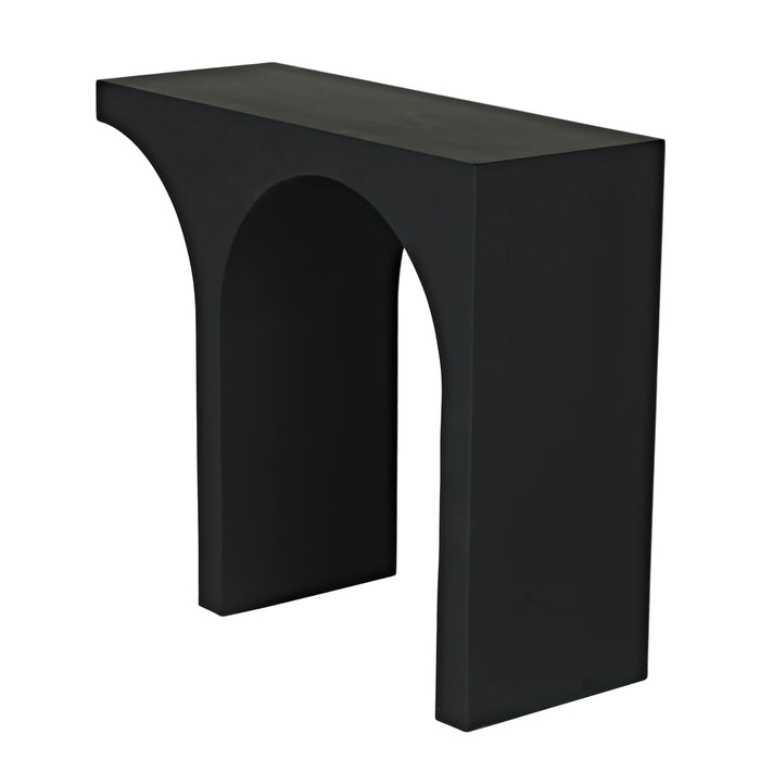 Noir Furniture - Maximus Console/Side Table, Black Steel - GCON396MTB