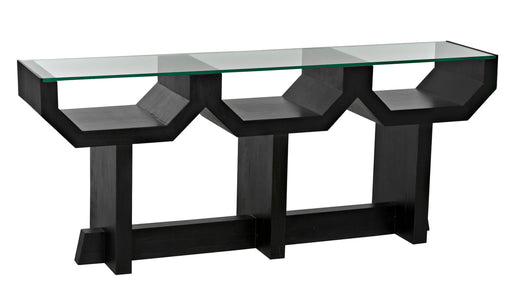 Noir Furniture - Ando Console Table in Matte Black - GCON397HB - GreatFurnitureDeal