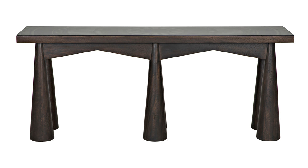 Noir Furniture - Tutankhamun Console Table in Ebony Walnut - GCON408EB - GreatFurnitureDeal