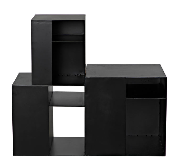 Noir Furniture - Gropius Cubes in Matte Black - GCON413MTB-3 - GreatFurnitureDeal