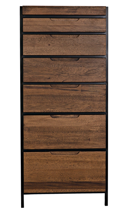 Noir Furniture - Seoul Tallboy in Dark Walnut - GCON414DW - GreatFurnitureDeal