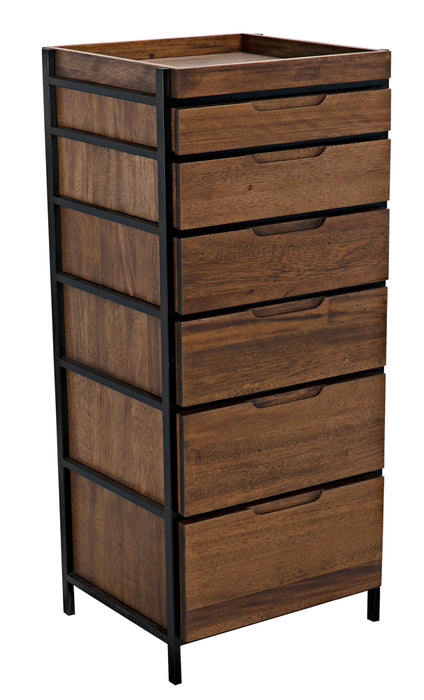 Noir Furniture - Seoul Tallboy in Dark Walnut - GCON414DW - GreatFurnitureDeal